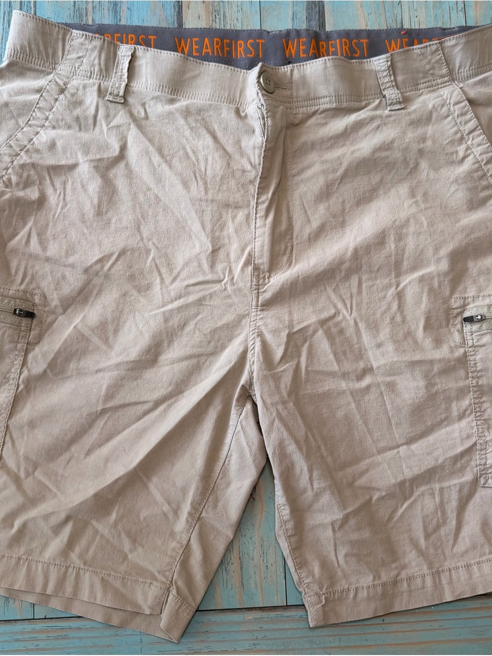 WearFirst Men's Light Tan Cargo Shorts